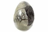 Septarian Dragon Egg Geode - Sparkly Black Crystals #355909-1